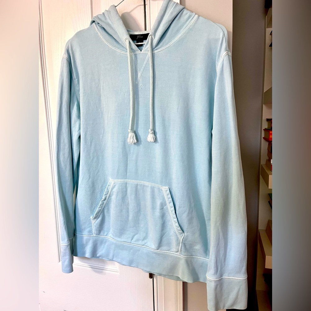 J.Crew Women’s Size Small Lt Blue Cotton Lightweight Sweatshirt ExcellCondition